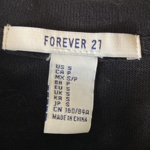 NWT Forever21 Black Collared T-Shirt Dress Size Small - Picture 4 of 9